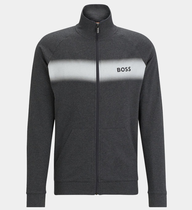 Hugo Boss Zip-Up Stripe Takki Miehet Harmaa