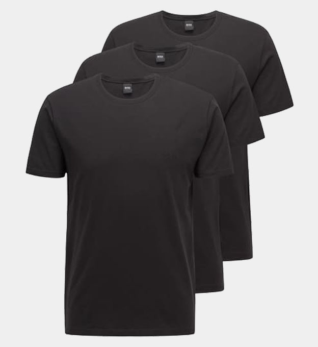 Tommy Hilfiger 3 Pakkaus T-paidat Miehet Musta