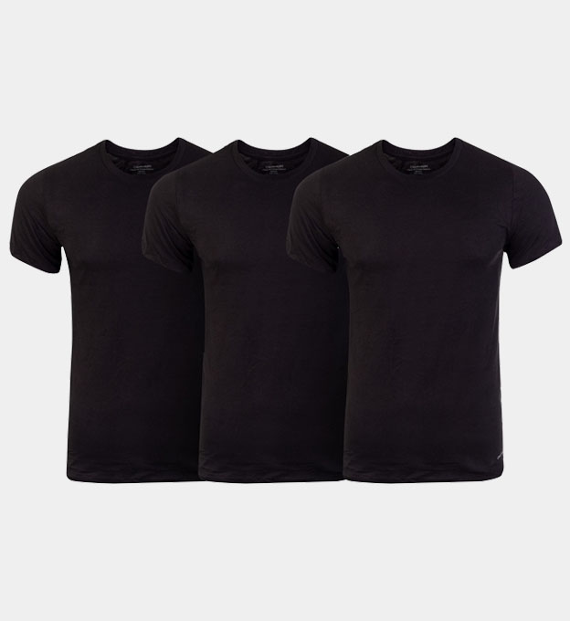 Calvin Klein 3 Pakkaus T-paidat Miehet Musta