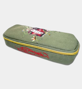 Edhardy Skull Pencil Case Unisex Oliivi