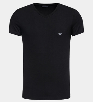 Emporio Armani V-neck T-paita Miehet Musta