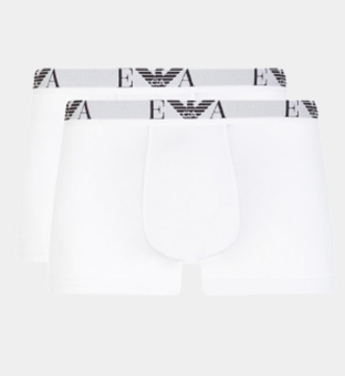 Emporio Armani 2 Pakkaus Boksereita Miehet Valkoinen