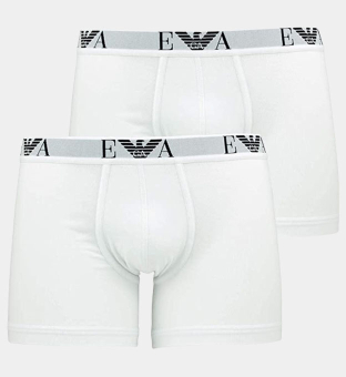 Emporio Armani 2 Pakkaus Boksereita Miehet Valkoinen