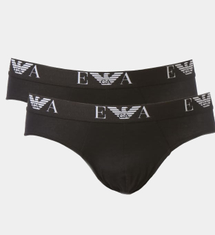 Emporio Armani 2 Pakkaus Boksereita Miehet Musta
