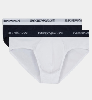 Emporio Armani 2 Pakkaus Alushousut Miehet Musta Heather