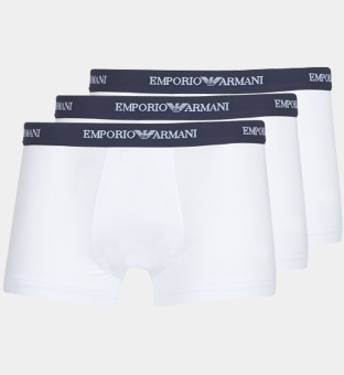 Emporio Armani 3 Pakkaus Boksereita Miehet Valkoinen