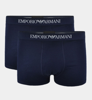 Emporio Armani 2 Pakkaus Boksereita Miehet Tummansininen Sininen