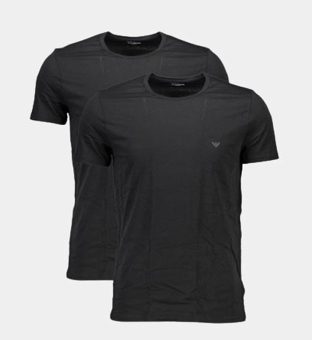 Emporio Armani 2 Pakkaus T-paidat Miehet Musta