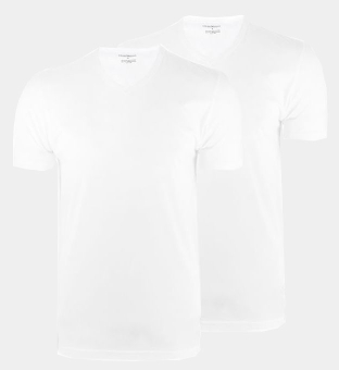 Emporio Armani 2 Pakkaus T-paidat Miehet Valkoinen