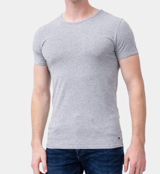 Tommy Hilfiger 3 Pakkaus T-paidat Miehet Harmaa Heather-Valkoinen