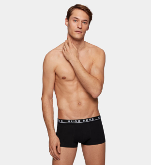 Hugo Boss 3 Pakkaus Trunks Miehet Musta