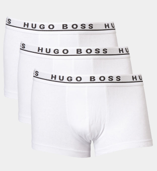 Hugo Boss 3 Pakkaus Trunks Miehet Valkoinen