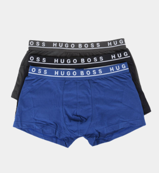 Hugo Boss 3 Pakkaus Trunks Miehet Open Sininen