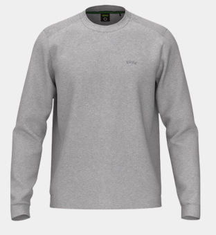 Hugo Boss Salbo Curved Sweatshirt Miehet Kevyt Pastel Harmaa