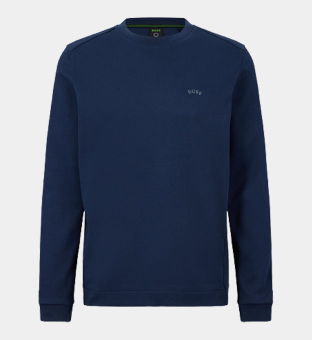 Hugo Boss Salbo Curved Sweatshirt Miehet Tummansininen