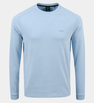 Hugo Boss Salbo Curved Sweatshirt Miehet Kevytpastel Blu
