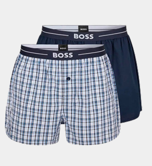 Hugo Boss 2 Pakkaus Boxer Shortsitititititititititititititititititititititititit Miehet Tumma Sininen