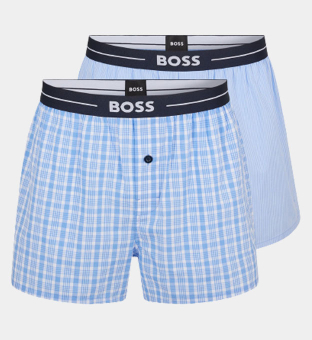 Hugo Boss 2 Pakkaus Boxer Shortsitititititititititititititititititititititititit Miehet Open Sininen