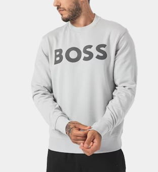 Hugo Boss Relaxed-Fit Sweatshirt Miehet Kevyt Pastel Harmaa