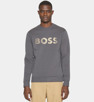 Hugo Boss 3D Logo Sweatshirt Miehet Tumma Harmaa