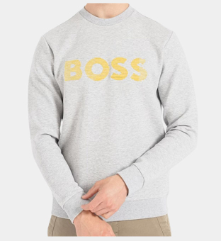 Hugo Boss 3D Logo Sweatshirt Miehet Kevyt Pastel Harmaa