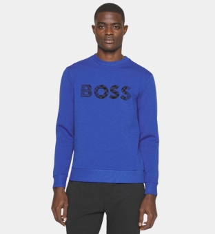 Hugo Boss 3D Logo Sweatshirt Miehet Bright Sininen