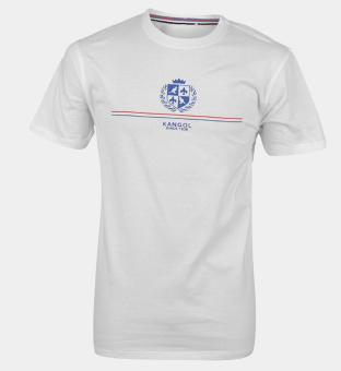 Kangol Centre Logo T-paita Miehet Valkoinen