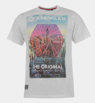 Airwalk Graphic T-paita Miehet Valkoinen
