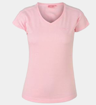 LA Gear V-Neck T-paita Naisten Vaaleanpunainen