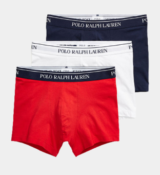Ralph Lauren 3 Pakkaus Boksereita Miehet Punainen- Valkoinen-Tummansininen