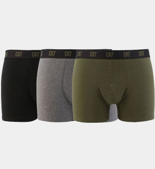 CR7 Cristiano Ronaldo 3 Pakkaus Boxer Miehet Kevyt Musta