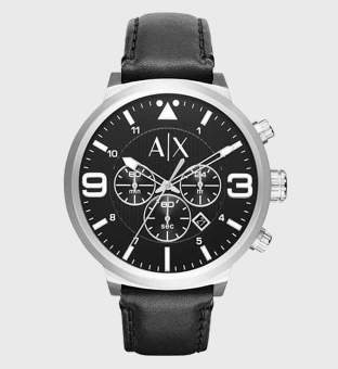 Armani Exchange Chronograph Rannekello Miehet Musta