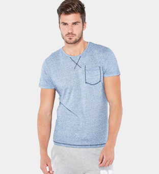 Bellfield Burnout Crew Neck T-paita Miehet Sininen