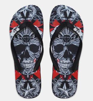 Philipp Plein Sandaalit Unisex Musta Valkoinen