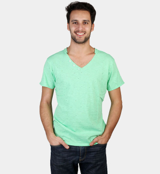 Bonavita V Neck T-paita Miehet Vihreä