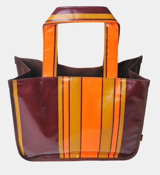 Inuovi Striped Tote Laukku Naisten Ruskea Orange