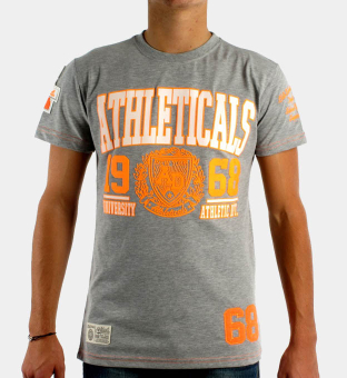 Athleticals Denim T-paita Miehet Harmaa