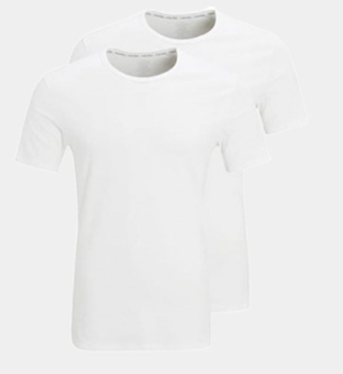 Calvin Klein 2 Pakkaus T-paidat Miehet Valkoinen