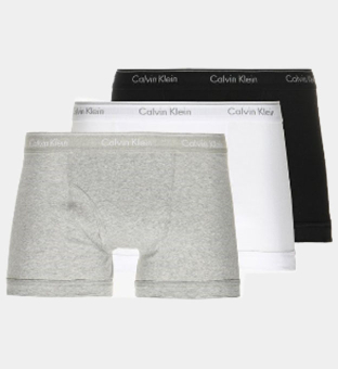 Calvin Klein 3 Pakkaus Trunks Miehet Harmaa Back