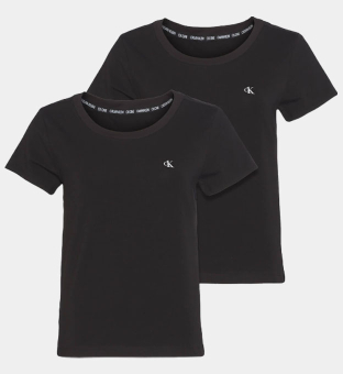 Calvin Klein 2 Pakkaus T-paidat Naisten Musta