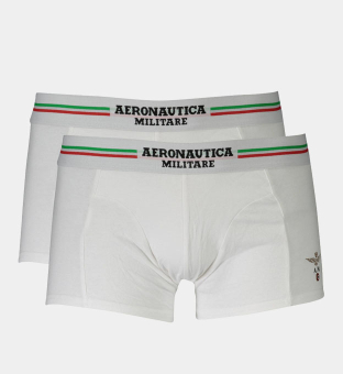 Aeronautica Militare 2 Pakkaus Boksereita Miehet Valkoinen