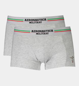 Aeronautica Militare 2 Pakkaus Boksereita Miehet Harmaa