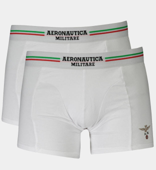 Aeronautica Militare 2 Pakkaus Boksereita Miehet Valkoinen
