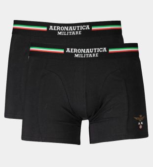 Aeronautica Militare 2 Pakkaus Boksereita Miehet Musta