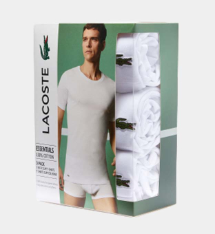 Lacoste 3 Pakkaus T-paidat Miehet Valkoinen