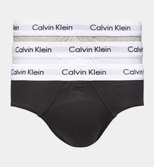 Calvin Klein 3 Pakkaus Alushousut Miehet Musta Valkoinen Harmaa