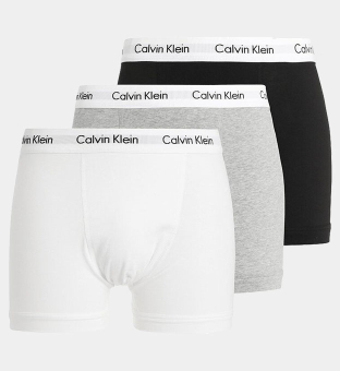 Calvin Klein 3 Pakkaus Boksereita Miehet Musta Valkoinen Harmaa
