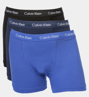 Calvin Klein 3 Pakkaus Boksereita Miehet Musta Sininen Shadow