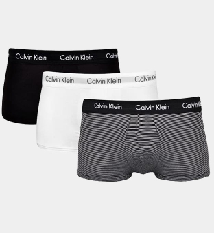 Calvin Klein 3 Pakkaus Trunks Miehet Musta Harmaa