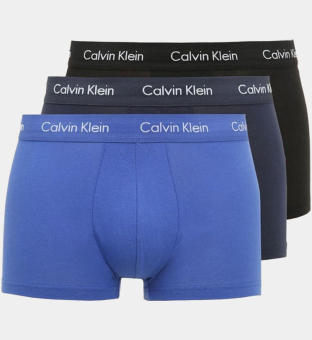 Calvin Klein 3 Pakkaus Trunks Miehet Sininen Shadow